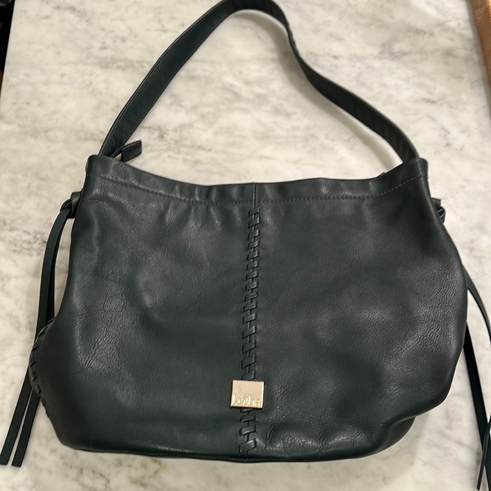 Kooba Limon Forest Green Leather Hobo Bag